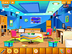 Флеш игра онлайн Побег из голубой комнаты