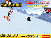 Флеш игра онлайн Лыжник-покемон