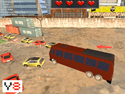 Флеш игра онлайн Экстремальная парковка автобуса 3Д / Extreme Bus Parking 3D
