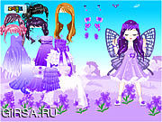 Флеш игра онлайн Фея марта Фиолетовые цветы / Fairy of March Flower Violet