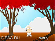 Флеш игра онлайн Мастер Цзин поймать падение бросали звезды