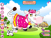 Флеш игра онлайн На Ферме Коровы Одеваются / Farm Cow Dress Up