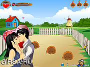 Флеш игра онлайн Farm Kissing