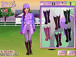 Флеш игра онлайн Фешн студия - гардероб для верховой езды / Fashion Studio - Horse Riding Outfit