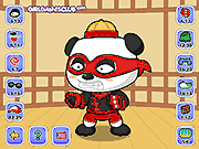 Флеш игра онлайн Панда Одень Бойца / Fighter Panda Dressup