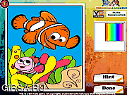 Флеш игра онлайн В поисках Немо. Раскраска / Finding Nemo Coloring