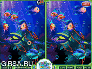 Флеш игра онлайн Рыбная фантазия-пятно разница / Fish Fantasy-Spot the Difference