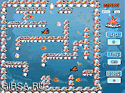 Флеш игра онлайн Лабиринт рыбных кормов / Fish Feed Maze