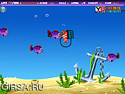 Флеш игра онлайн Защита от рыб / Fish Shooting Time