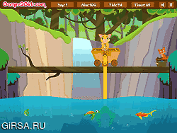 Флеш игра онлайн Кот рыбак