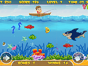 Флеш игра онлайн Рыбалка Веселая