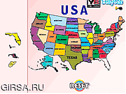 Флеш игра онлайн Карта США
