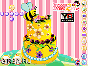 Флеш игра онлайн Оформление тортика / Flamboyant Flower Cake Decor