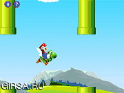 Флеш игра онлайн Flappy Mario & Yoshi