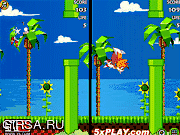 Флеш игра онлайн Подрулевыми Соник И Тейлз / Flappy Sonic And Tails