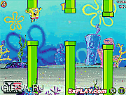 Флеш игра онлайн Испытания для Губки Боба / Flappy Spongebob