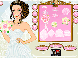Флеш игра онлайн Цветочная свадебная одежда