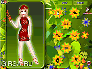 Флеш игра онлайн Цветник. Одевалки / Flower Garden Dress Up