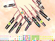 Флеш игра онлайн Цветок Гелевые Ногти