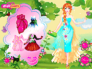 Флеш игра онлайн Цветок Вдохновил Платья / Flower Inspired Dresses