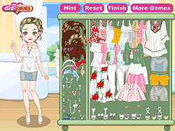 Флеш игра онлайн Одевалка в цветочном магазине