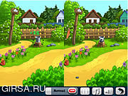 Флеш игра онлайн Цветочный Мир 5 Различия / Flower World 5 Differences