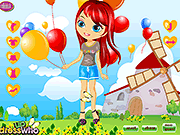 Флеш игра онлайн Полет с воздушными шарами / Flying with Balloons