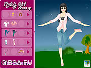 Флеш игра онлайн Flying Girl Dressup