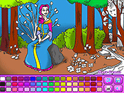 Флеш игра онлайн Лесная Принцесса Раскраски / Forest Princess Coloring