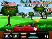 Флеш игра онлайн Готовим макароны / Fresh Tomato, Sausage, and Pecorino Pasta