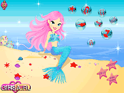 Флеш игра онлайн Дружественная русалка / Friendly Mermaid