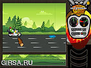 Флеш игра онлайн Пом - Лягушка На Мотоцикле