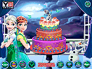 Флеш игра онлайн Замороженные-Монстр Высокий Торт Декор / Frozen-Monster High Cake Decor
