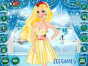 Флеш игра онлайн Замороженные Одеваются Барби / Frozen Barbie Dressup