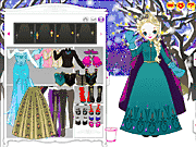 Флеш игра онлайн Замороженные Одеваются / Frozen Dress Up