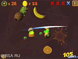 Флеш игра онлайн Нарезка фруктов 3Д Юнити / Fruit Slasher 3D Unity