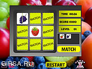 Флеш игра онлайн Фрукты плитки памяти / Fruits Perfect Match