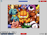 Флеш игра онлайн Гарфильд. Мозайка / Garfield Jigsaw 