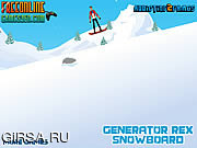 Флеш игра онлайн Генератор Рекс Сноуборд / Generator Rex Snowboard