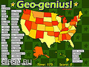 Флеш игра онлайн GeoGenius США