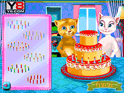 Флеш игра онлайн Торт на День Рождения Джинжер