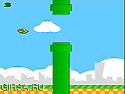Флеш игра онлайн Имбирь Flappy Птица / Ginger Flappy Bird