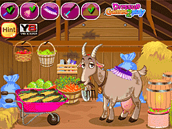 Флеш игра онлайн Уборка в сарае козы / Goat Shed Cleaning