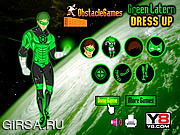 Флеш игра онлайн Наряд для супергероя / Green Lantern Dressup 