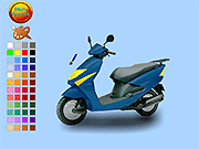 Флеш игра онлайн Зеленый Мотоцикл Раскраски / Green Motorcycle Coloring
