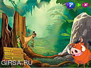 Флеш игра онлайн Тимон и Пумба жратву еду / Timon and Pumbaa's Grub Ridin'