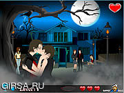 Флеш игра онлайн Halloween Kiss