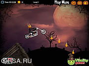 Флеш игра онлайн Призрачный гонщик на Хэллуин / Halloween Ghost Rider
