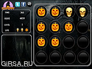 Флеш игра онлайн Подбери пару - Хэллоуин / Halloween Memory Tiles
