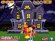 Флеш игра онлайн Ночные поцелуи на Хэллоуин / Halloween Night Kiss